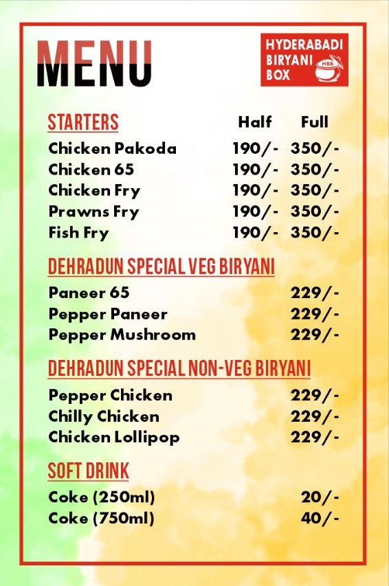 Menu Page 5